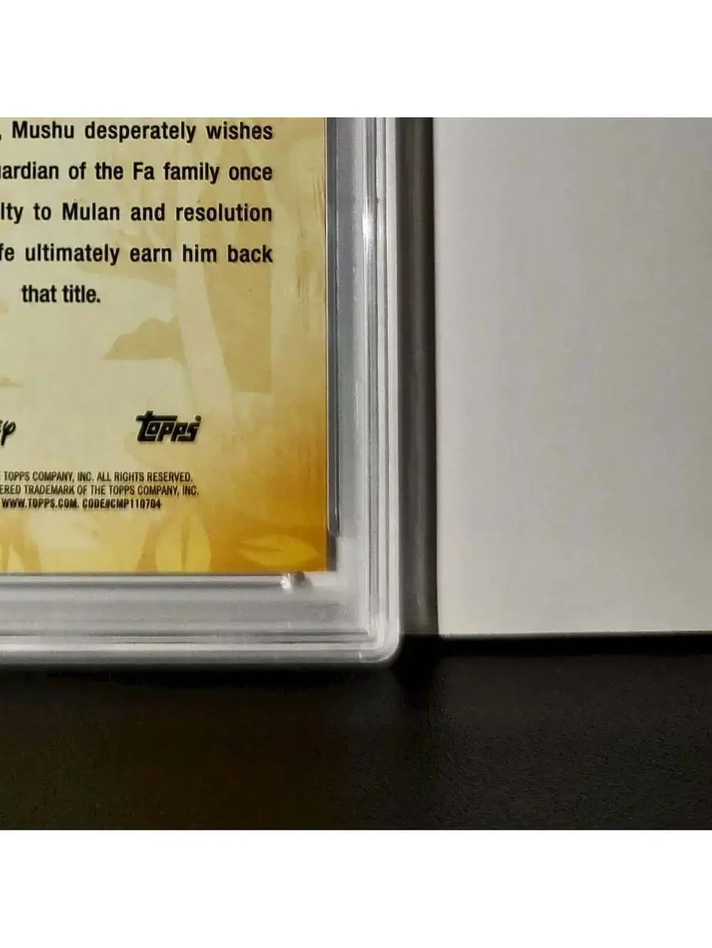 Mushu 2025 Topps Disney #FF-16 Furry Friends Card Mulan PSA 8